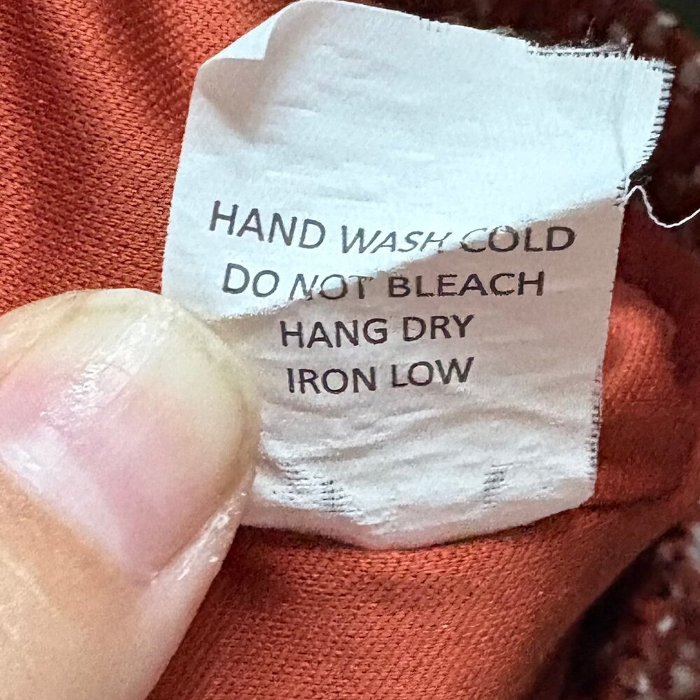 Sienna Sky Wide Legged Lined Size Large Floral Burnt Orange Women’s Trousers - Picture 6 of 6